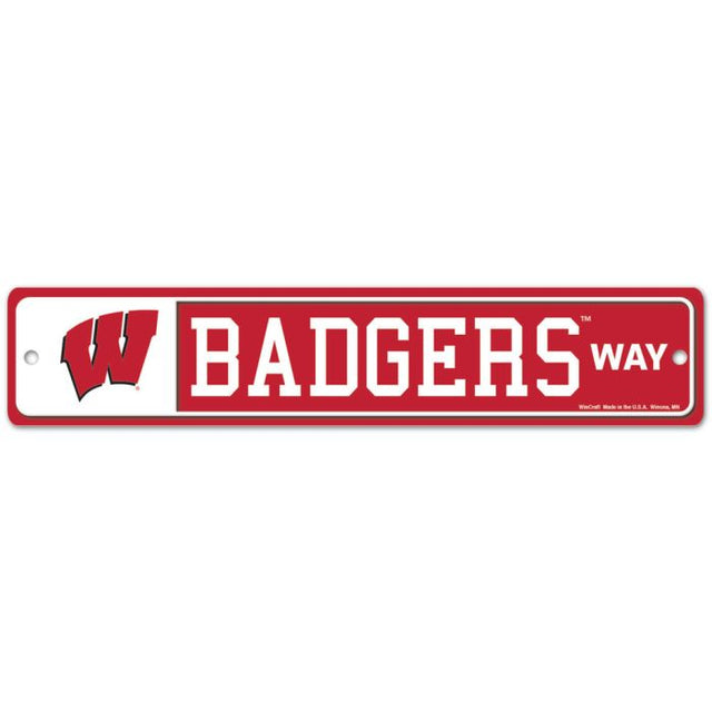 Wisconsin Badgers Street / Zone Sign 3.75" x 19"