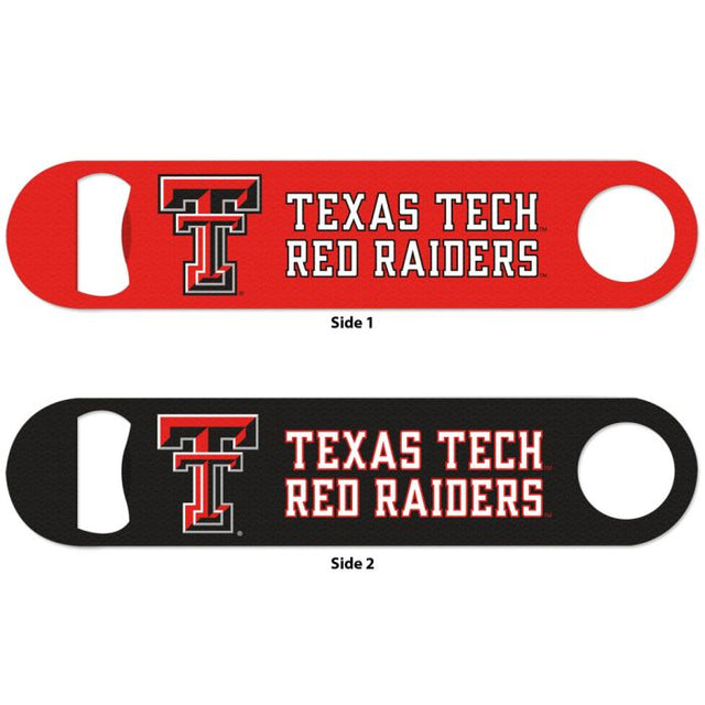 Abridor de botellas de metal de 2 lados de los Texas Tech Red Raiders