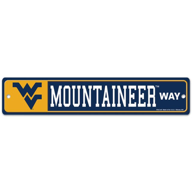 West Virginia Mountaineers Street / Zone Sign 3.75" X 19"