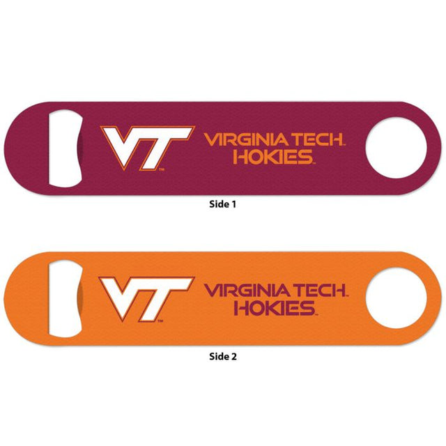 Abridor de botellas de metal de dos lados de Virginia Tech Hokies