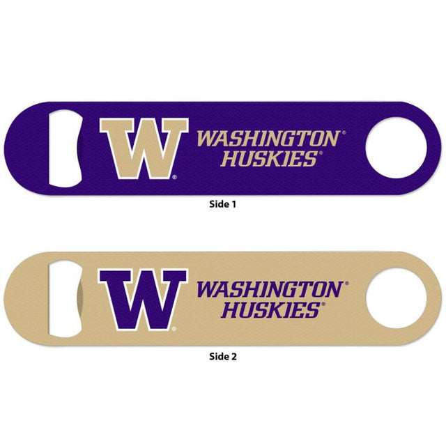 Abridor de botellas de metal de Washington Huskies de 2 lados