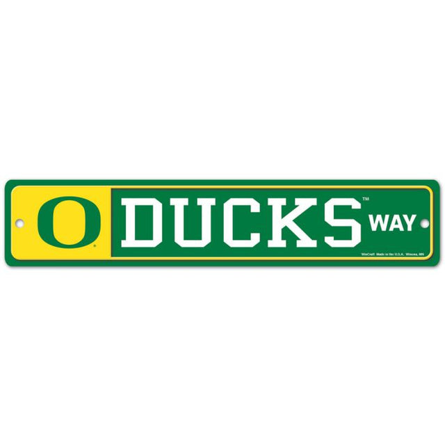 Letrero de calle/zona de los Oregon Ducks de 3,75" x 19"