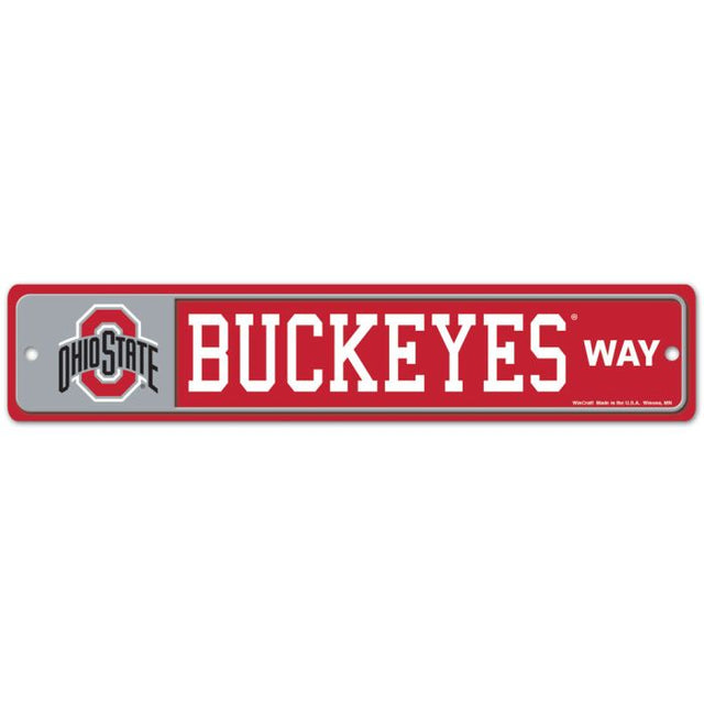 Letrero de calle/zona de Ohio State Buckeyes de 3,75" x 19"