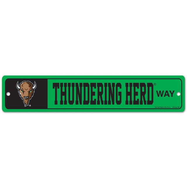 Marshall Thundering Herd Street / Zone Sign 3.75" x 19"