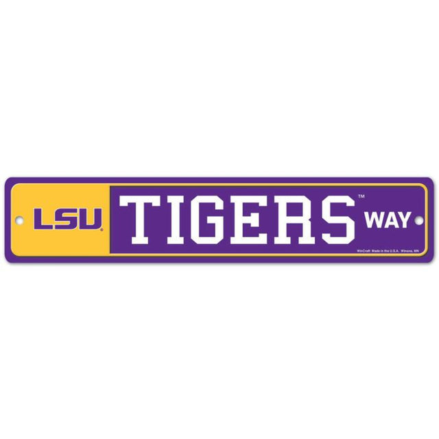 Letrero de calle/zona de los LSU Tigers de 3,75" x 19"