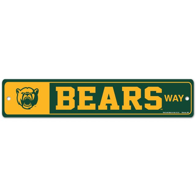 Letrero de calle/zona de los Baylor Bears de 3,75" x 19"