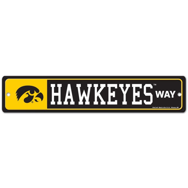 Iowa Hawkeyes Street / Zone Sign 3.75" X 19"