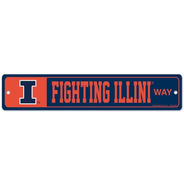 Illinois Fighting Illini Street / Zone Sign 3.75" x 19"