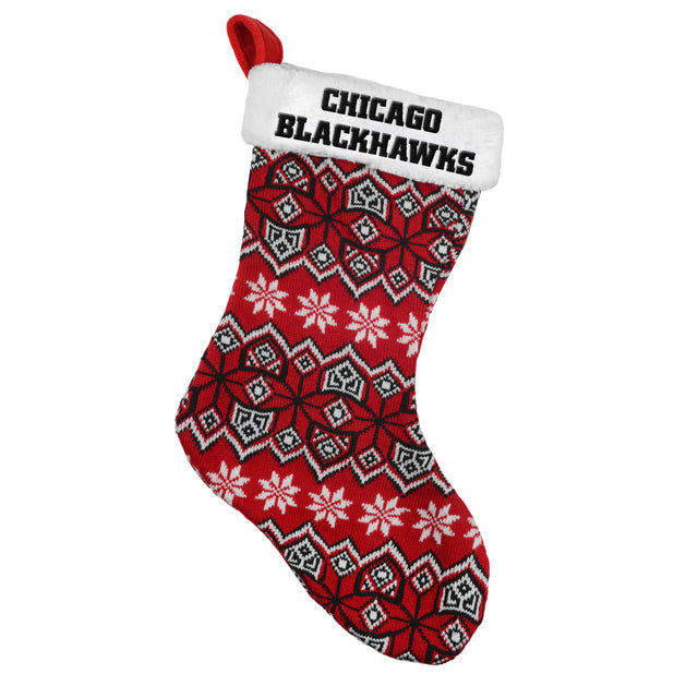 Medias navideñas tejidas de los Chicago Blackhawks - 2015