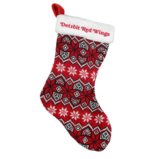 Medias navideñas tejidas de los Detroit Red Wings - 2015