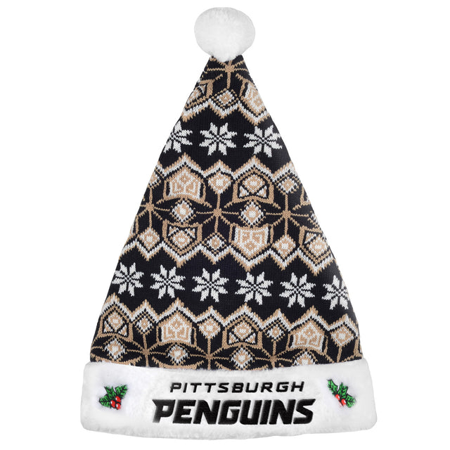 Gorro de Papá Noel tejido de los Pittsburgh Penguins - 2015