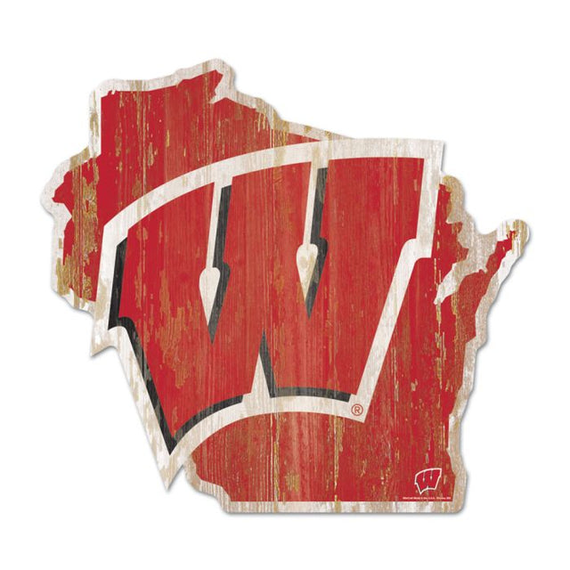 Wisconsin Badgers STATE SHAPE