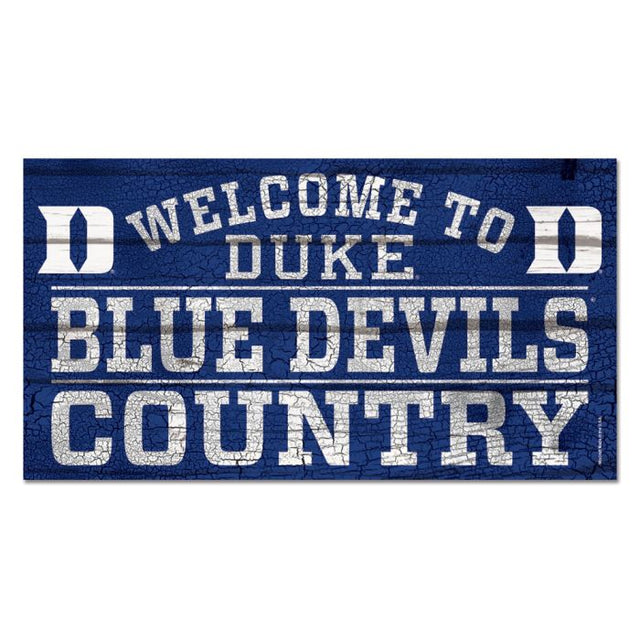 Duke Blue Devils Wood Sign 13"x24" 1/4" thick