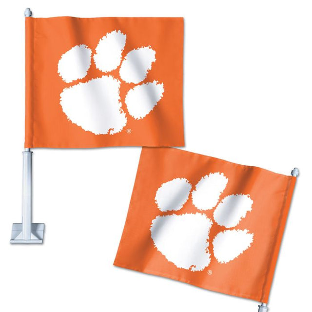 Bandera para auto de los Clemson Tigers, 11,75" x 14"