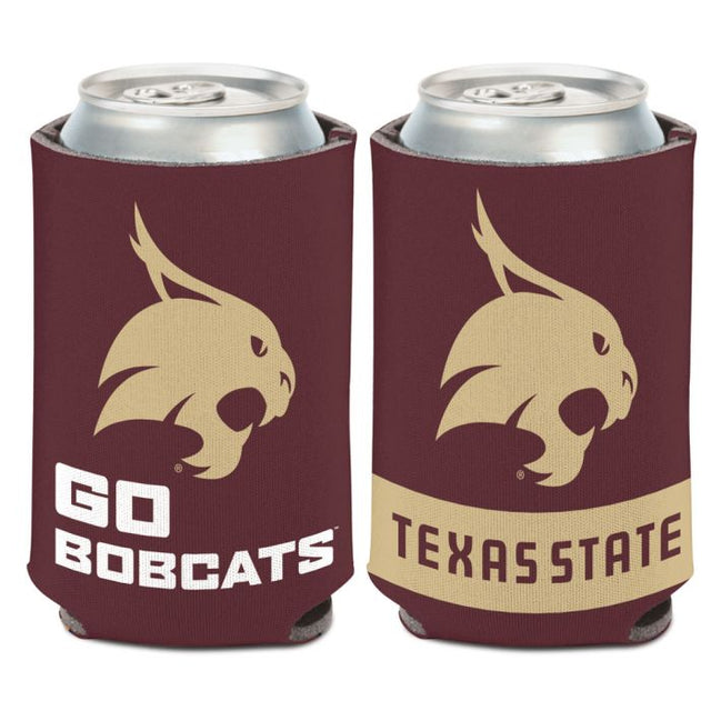 Enfriador de lata con LEMA de Texas State Bobcats, 12 oz.