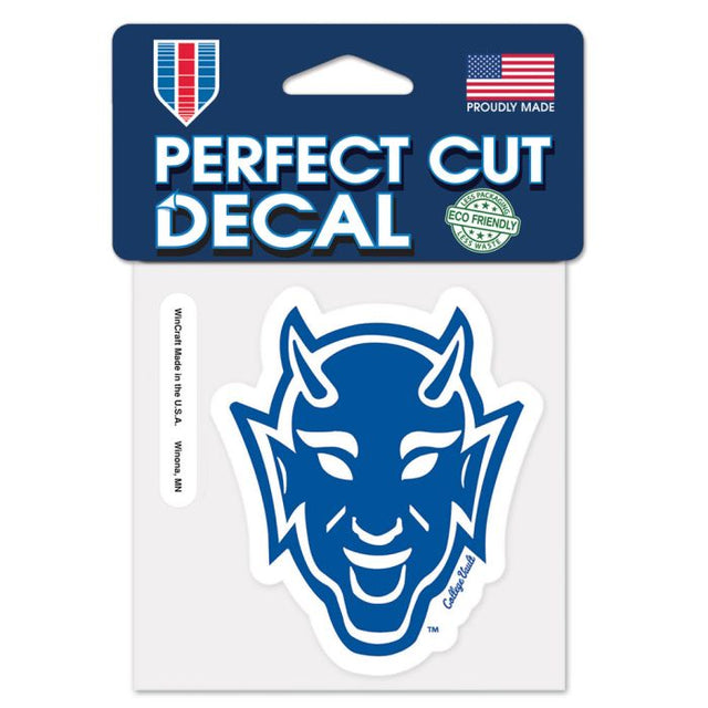 Calcomanía de color de corte perfecto de Duke Blue Devils/College Vault, 4" x 4"