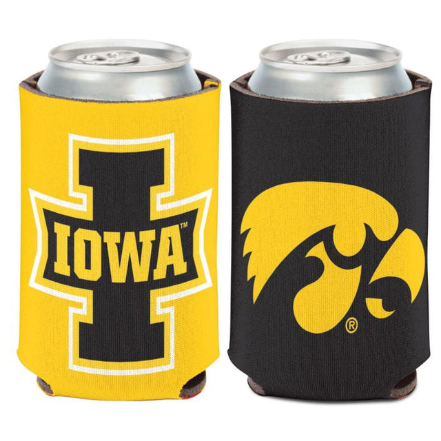 Iowa Hawkeyes 2 LOGOS Can Cooler 12 oz.