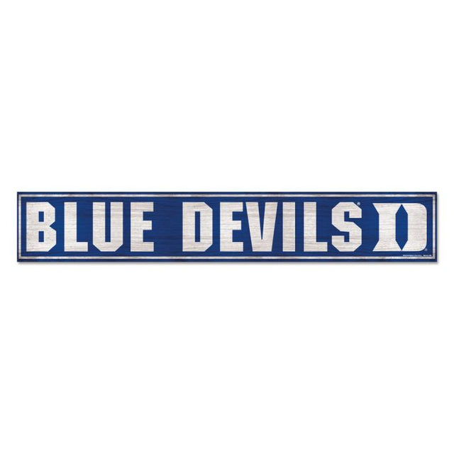 Duke Blue Devils Wood Sign 6"x36" 3/8" thick