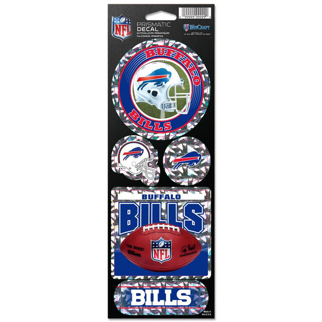 Calcomanía de Buffalo Bills de 4 x 11 pulgadas, troquelada, estilo prismático