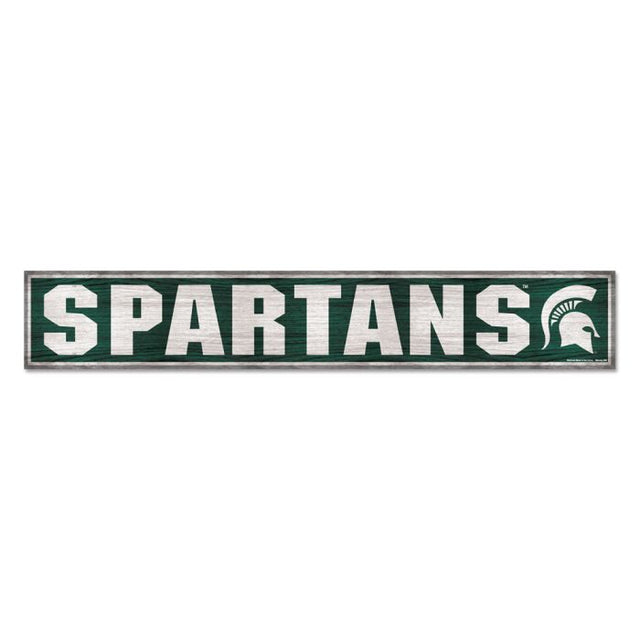 Michigan State Spartans Wood Sign 6"x36" 3/8" thick