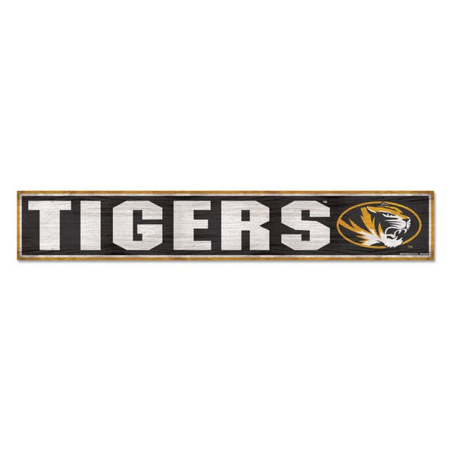 Letrero de madera de los Missouri Tigers, 6" x 36", 3/8" de grosor