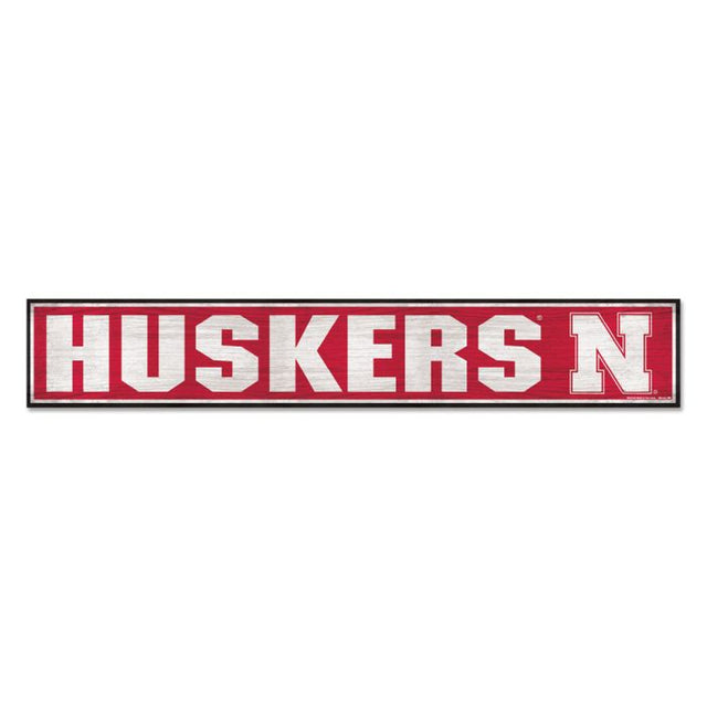 Letrero de madera de los Nebraska Cornhuskers, 6" x 36", 3/8" de grosor