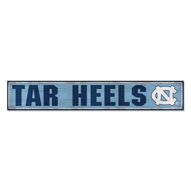 Letrero de madera de los Tar Heels de Carolina del Norte, 6" x 36", 3/8" de grosor