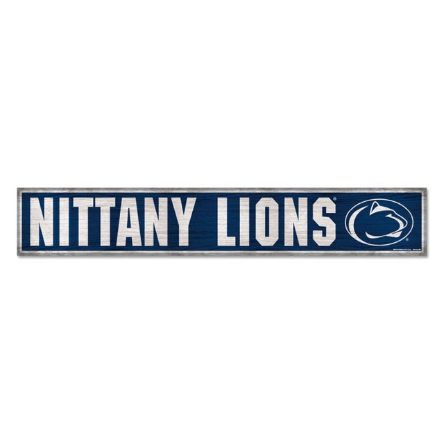 Letrero de madera de los Penn State Nittany Lions, 6" x 36", 3/8" de grosor