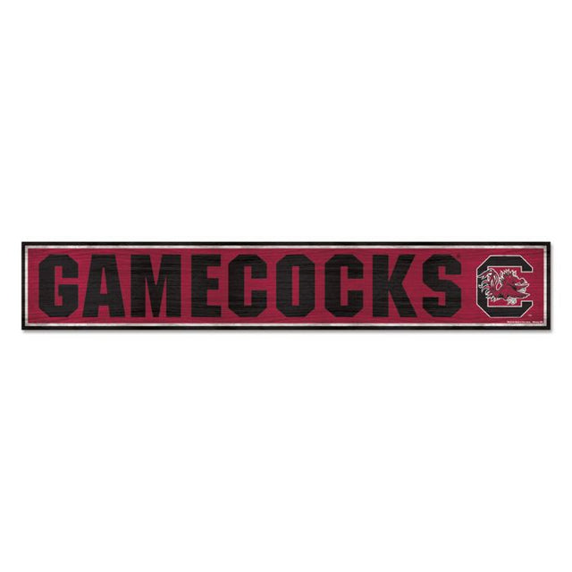 South Carolina Gamecocks Wood Sign 6"x36" 3/8" thick