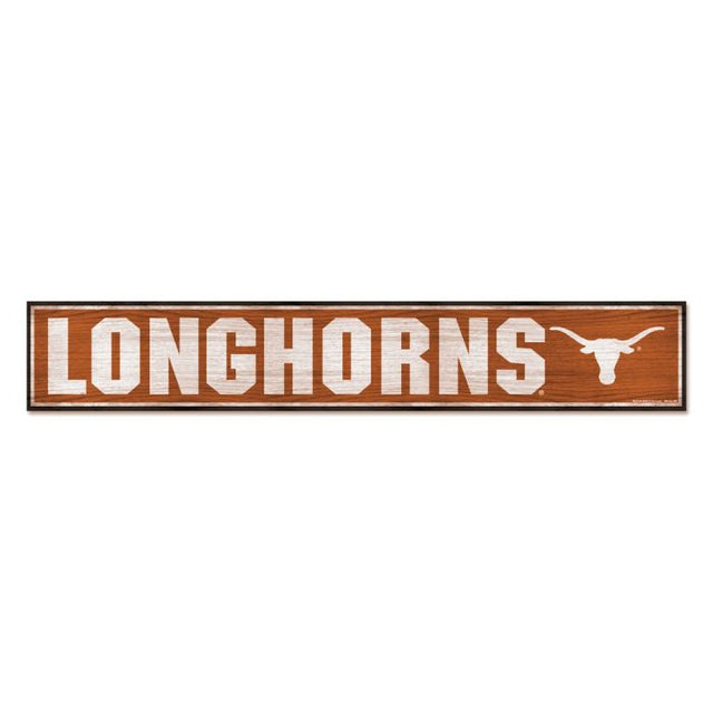 Letrero de madera de Texas Longhorns, 6" x 36", 3/8" de grosor