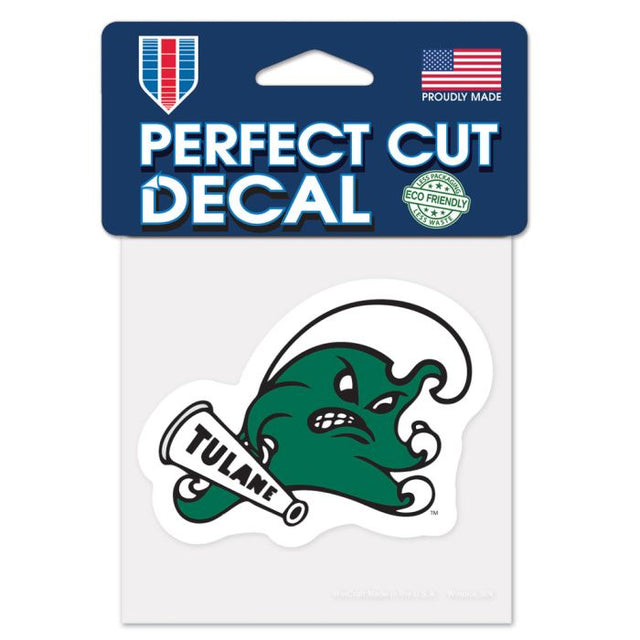 Tulane Green Wave Perfect Cut Color Decal 4" x 4"