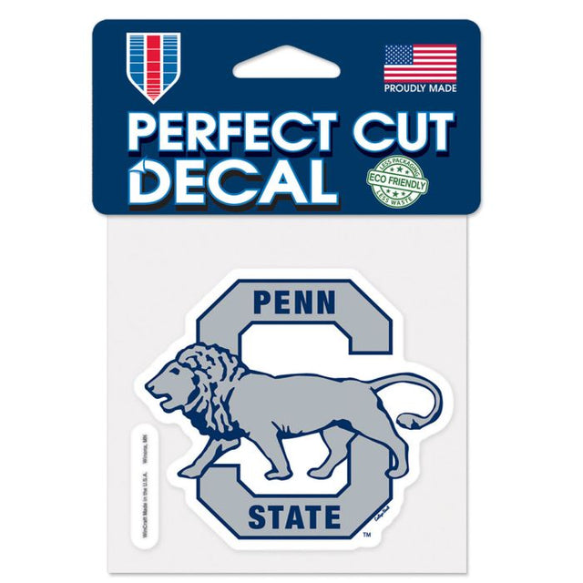 Calcomanía de color de corte perfecto de 4" x 4" de Penn State Nittany Lions/College Vault