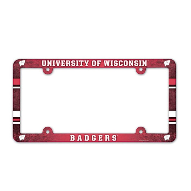 Wisconsin Badgers Lic Plate Frame Full Color