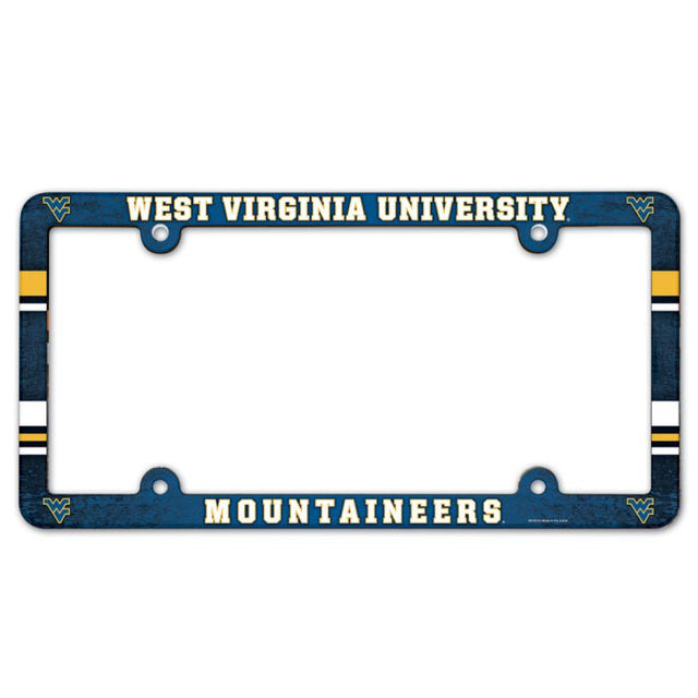 West Virginia Mountaineers Lic Plate Frame Full Color