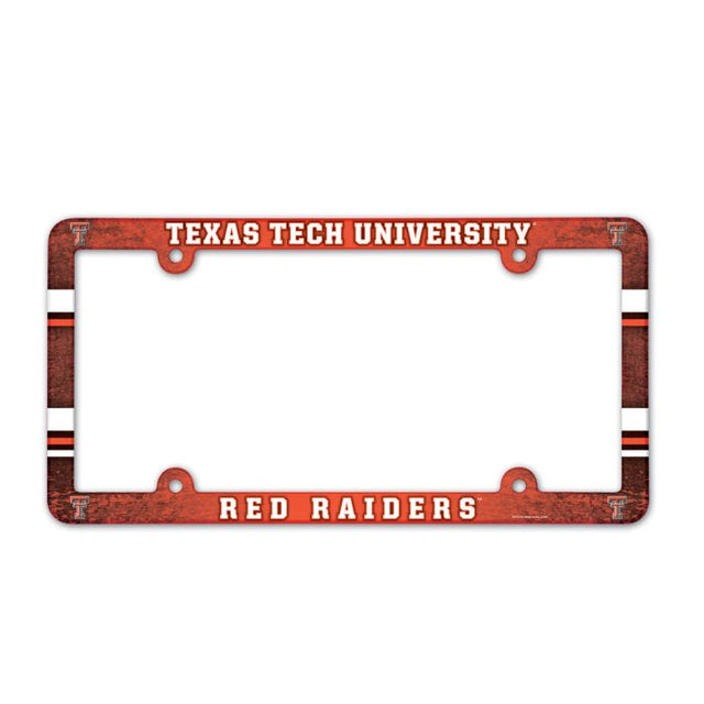 Marco para matrícula de los Texas Tech Red Raiders a todo color