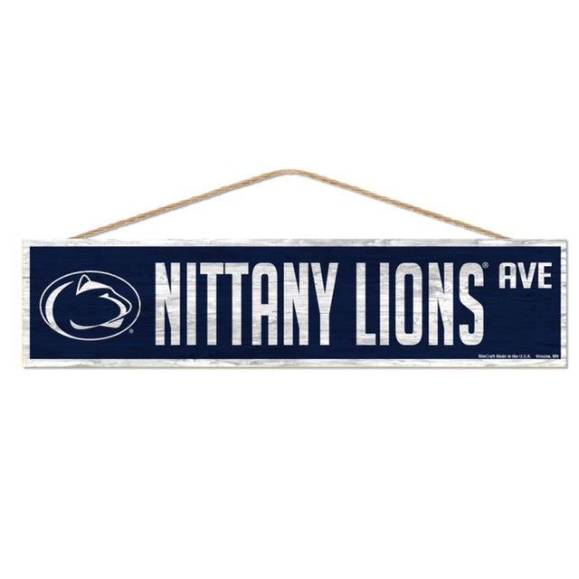 Penn State Nittany Lions Wood Sign-with Rope 4" x 17"