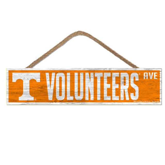 Tennessee Volunteers Wood Sign-with Rope 4" x 17"