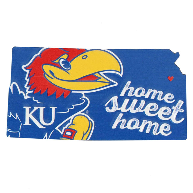 University of Kansas Home Sweet Home Embossed Metal Magnet