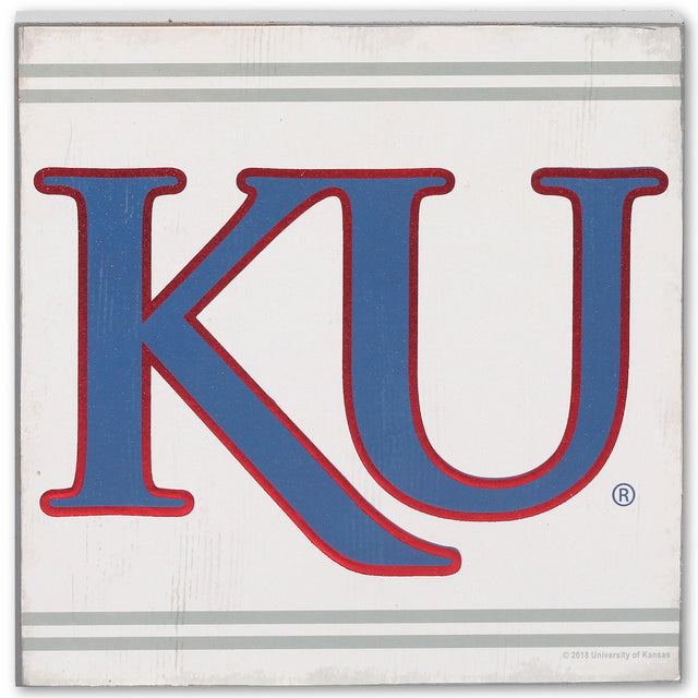 University of Kansas KU Striped Wood Wall Decor