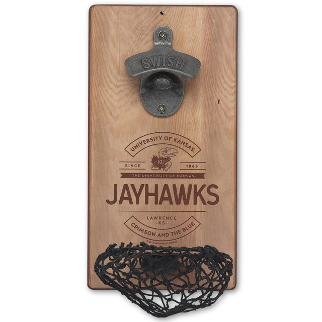 University of Kansas Basketball Net Wall Bottle Opener