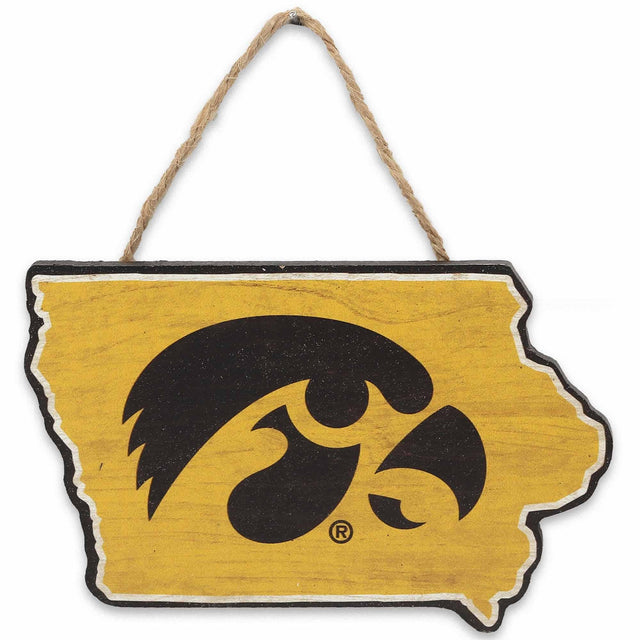 The University of Iowa Shaped Hanging Wood Wall Decor