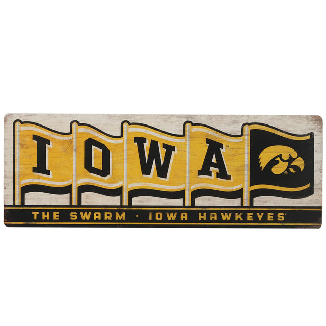 University of Iowa Flags Wood Wall Decor