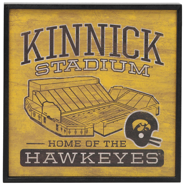 Decoración de pared de madera del estadio de fútbol de los Hawkeyes de la Universidad de Iowa