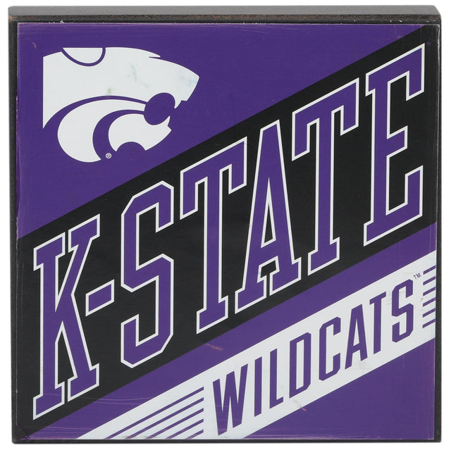 Decoración de pared de madera de los Wildcats de la Universidad Estatal de Kansas