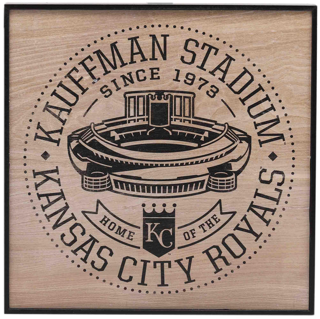 Kansas City Royals Kauffman Stadium Framed Wood Wall Decor