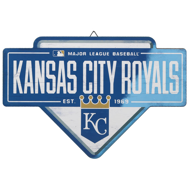 Kansas City Royals Home Plate Wood Wall Decor