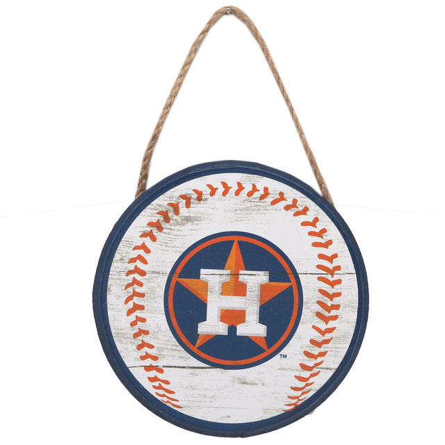 Houston Astros Baseball Hanging Wood Wall Decor