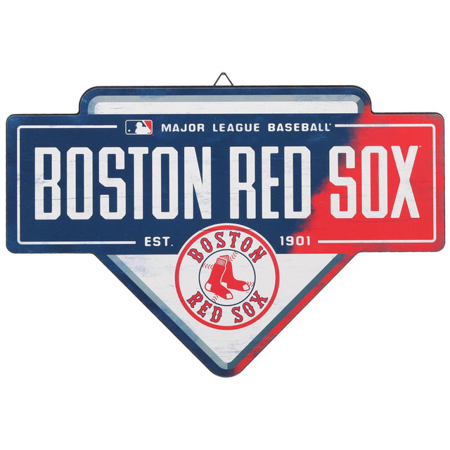 Decoración de pared de madera con base de los Boston Red Sox