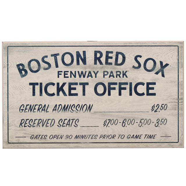 Boston Red Sox Vintage Ticket Office Wood Wall Decor