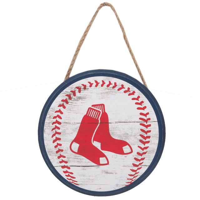 Boston Red Sox Baseball Hanging Wood Wall Decor